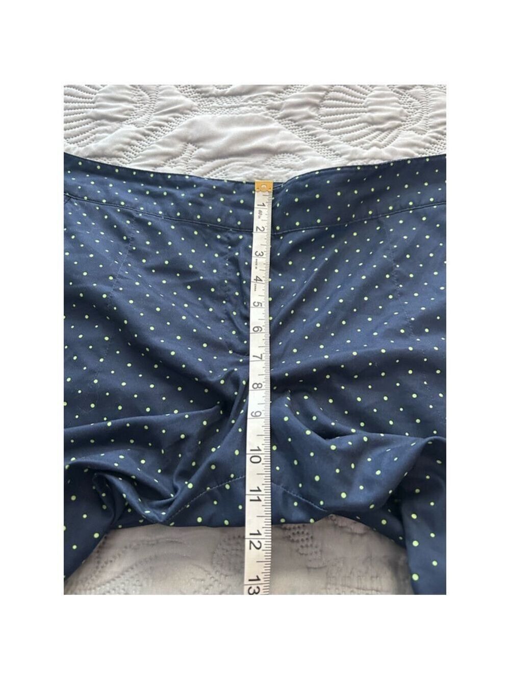 IZOD Golf Shorts Size 16 Blue Green Polka Dot - Picture 8 of 9